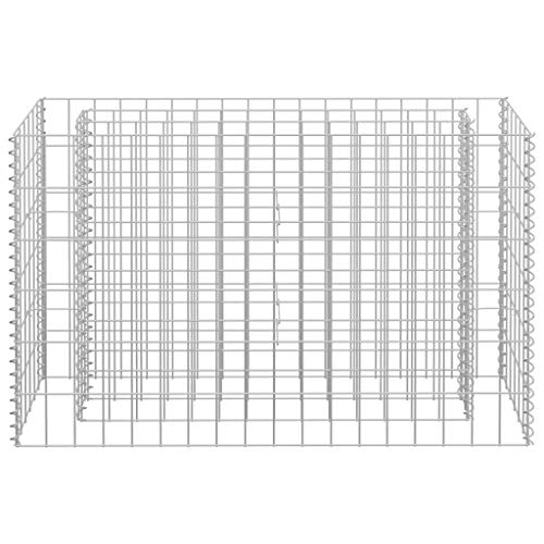 Festnight Gabionen-Pflanzgefäß Steinkorb Pflanzkübel Hochbeet Blumentopf Pflanzkasten Gabionenkorb Verzinkter Stahl 90… – Bild 5