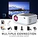 Mini Video Projector,4000 Lux Home Movie Projector,200” Display HD LCD Projector 1080P Supported,Work with Phone, PC, Mac, TV Stick, PS4, HDMI, USB for Home, Office and Outdoor (Silver)thumb 4