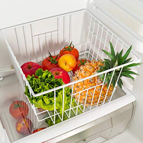 Homics Chest Freezer Organizer, Metal Wire Baskets Deep Freezer Storage