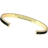 STORYJEWELLERY Friend Gifts for Women, Friendship Bracelets, Matching Badass Bestie Bracelets, Friend Birthday Valentines Day Gifts for Women, Bff Jewelry, Enamel Cuff Bracelet