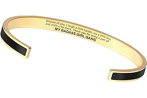 STORYJEWELLERY My Badass Girl Gang Bracelet, Badass Bestie Bracelet, Friendship Bracelet, Matching Bracelet for Best Friend, Enamel Friendship Bracelets for Women