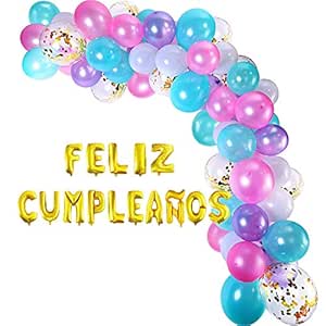 135 Piezas Globos Látex De Feliz Cumpleaños Para Grande Fiesta