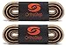 OrthoStep Thin Round Athletic Nylon Brown - Tan Combo 60 inch Shoelaces - Fused Tips - Work Boot Laces 2 Pair Pack