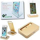 AmaziPro8 iPhone Charger Docking Station, Cradle Charging Sync Dock Station for Apple iPhone 6 Plus 6 5 5S 5C (Gold)