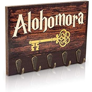 getDigital Alohomora Key Rack | Magical Home & Office Decor Key Holder with 5 Metal Hooks | Also Suitable as a Hanger for Clothes, Bags or Dog Leashes