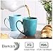 DOWAN Coffee Mugs Set of 6 Tea Cups 14 Ounces Large Handle Mugs for Cocoa, Tea, Women, Men (New Porcelain)