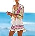 Womens Cover up Bohemia Tassel Swimsuit Beachwear Bikini Dress (A) White, One Size
