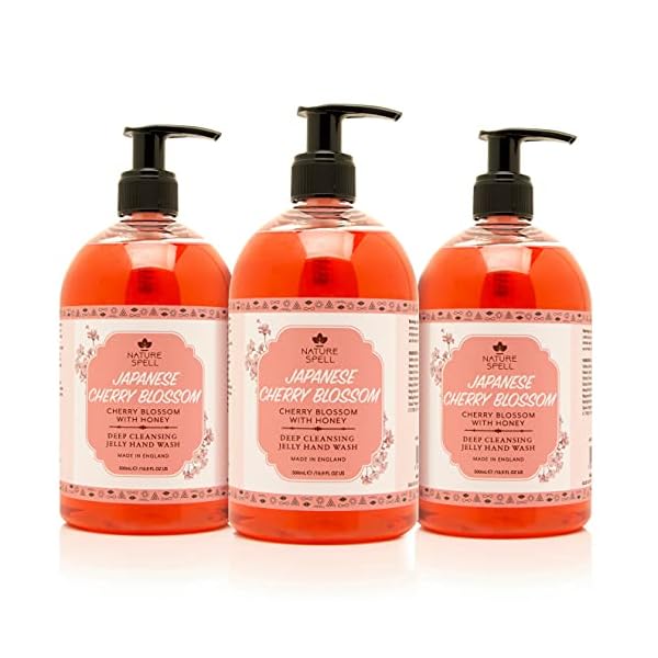 Nature Spell Japanese Cherry Blossom & Honey Jelly Hand Wash 500 Ml - Luxuriously Moisturising And Deeply Cleansing Hand…