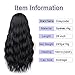 COSYMAY Black Wig with Bangs Synthetic Cosplay Women Wig 26 inch Long Wavy Curly Full Wig Glueless Heat Resistant Halloween Party Wig