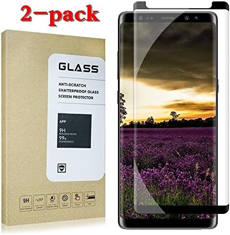 VAGAVO Samsung Galaxy Note 8 Premium Tempered Glass Screen Protector [Easy to Install][Case Friendly][Anti-Fingerprint][2PACK][Black]