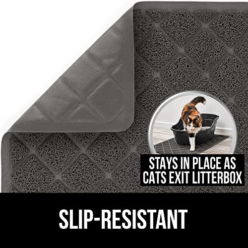 Gorilla Grip Thick Cat Litter Trapping Mat, 30x20, Less Waste, Traps