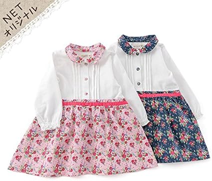 Amazon Biquette ビケット ワンピース 80 130cm キムラタンの子供服 324 181a ネイビーブルー 90 ワンピース チュニック ベビー マタニティ 通販