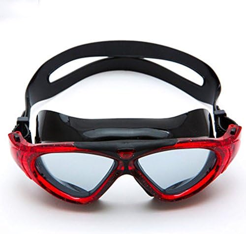 LE Swimming goggles men's universal HD waterproof anti-fog large box swimming glasses transparent adult diving equipment,D