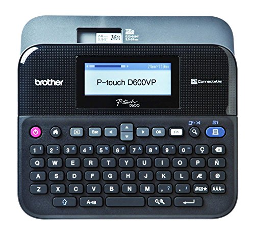 Brother PT-D600VP Professional Desktop Label Printer + Extra Original TZE241 Black Text On White Laminated Glossy Tape (18mm x 8m)