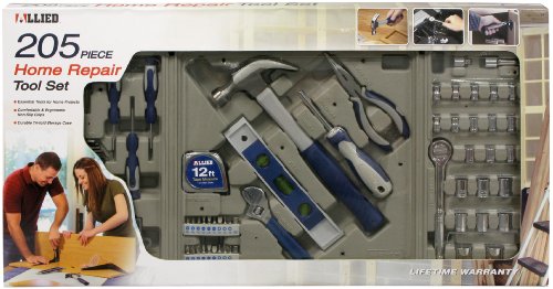 Allied tools 49059 home repair tool set, 205-piece