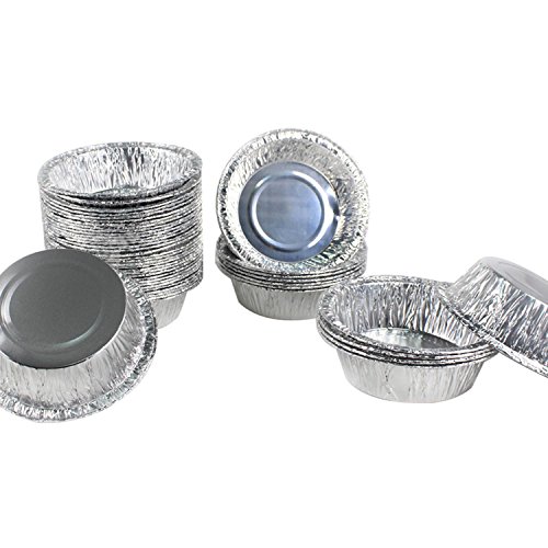 50pcs Foil Pie Dish13cm Disposable Round Baking Foil Trays TinJam