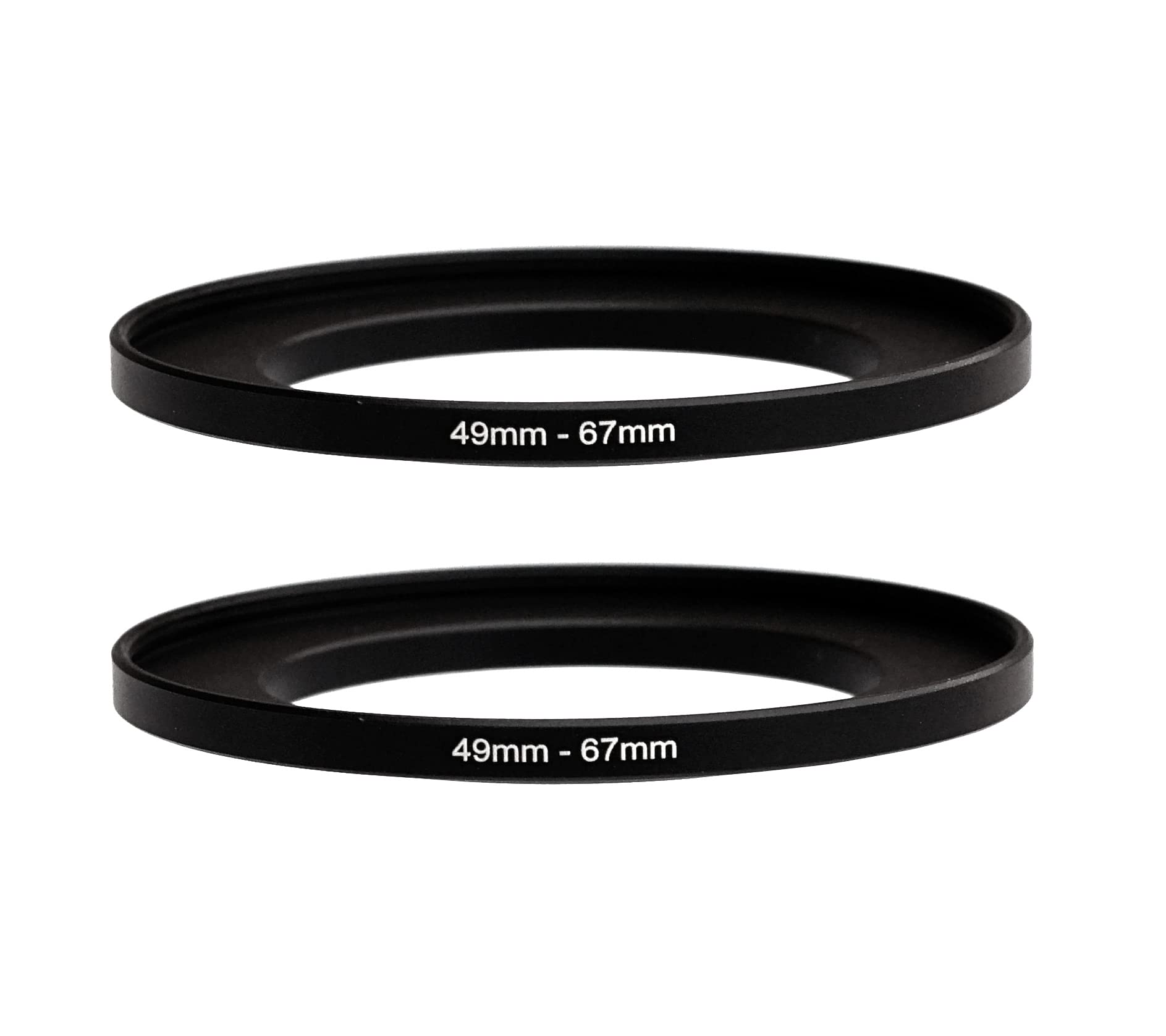 Photo 1 of (2 Pcs) 49-67MM Step Up Ring Adapter, 49mm to 67mm Filter Ring, 49 mm Male 67 mm Female Stepping Up Ring for DSLR Camera Lens and ND UV CPL Infrared Filters