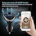 Bluetooth FM Transmitter, Jelly Comb Wireless In-Car FM Transmitter Radio Adapter Car Kit, Universal Car Charger with Dual USB Charging Ports, Hands Free Calling for iPhone, Samsung, etc (Black)
