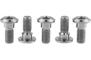 Wanyifa Titanium Ti Motorcycle Rear Brake Rotor Bolt Screw M8 x 20mm for YAMAHA Pack of 5 (Normal Titanium)