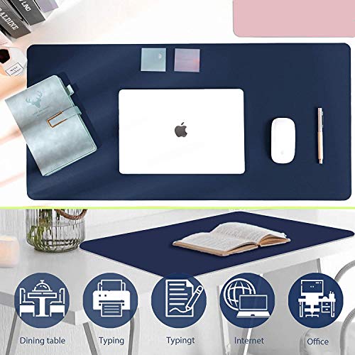 Desk Pad, Waterproof PU Leather Desk Blotter Protector Mouse Pad, Smooth Surface Desk Mat, Large Durable Desk Writing Pad for Work, Game, Office, Home Accessories - 31.5\