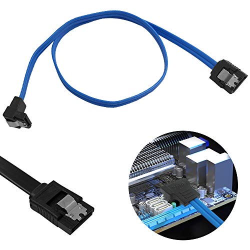 image for Set of 12, Straight and 90 Degree Right-Angle SATA III Cable 6.0 Gbps 