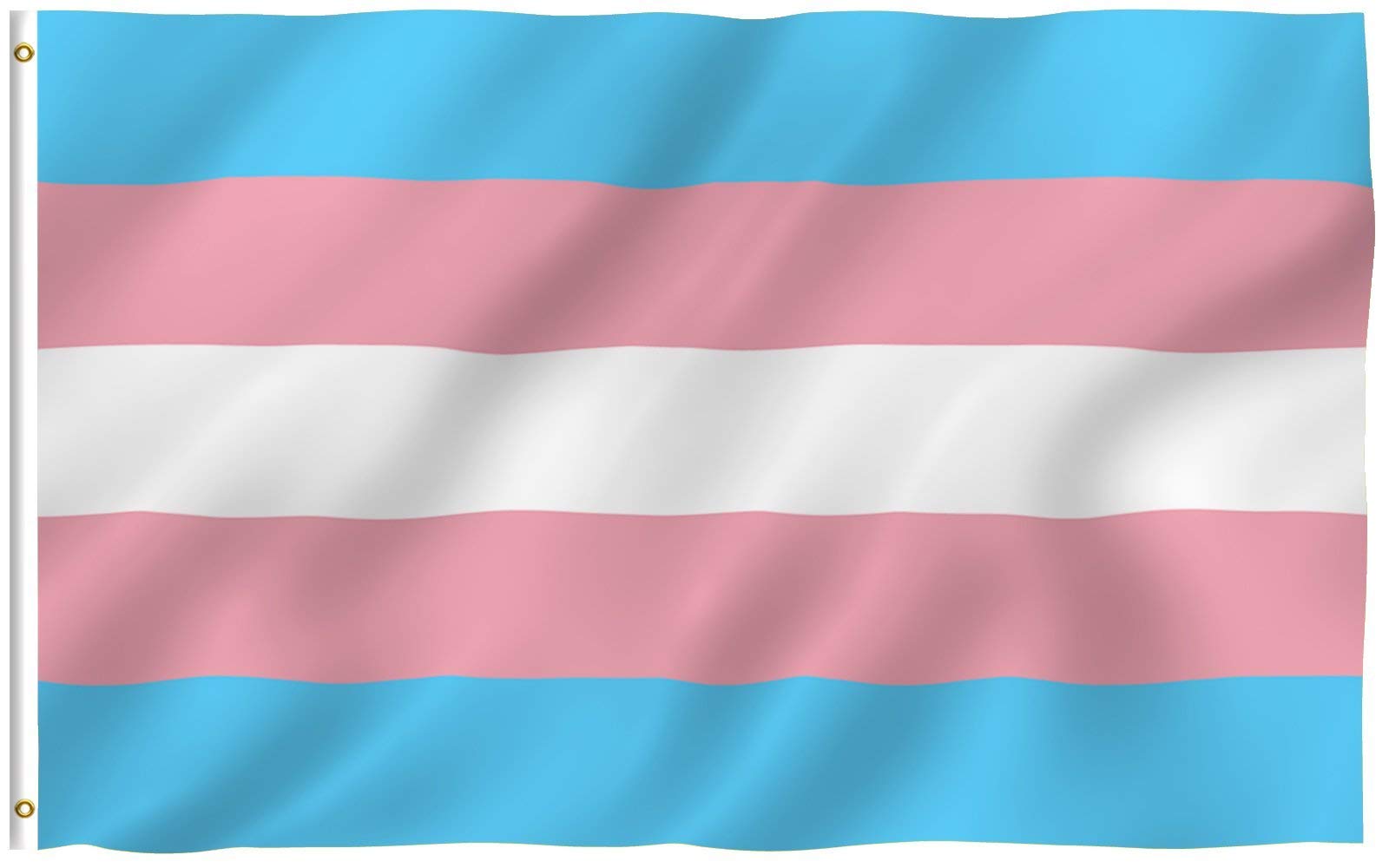 ANLEY Fly Breeze 3x5 Foot Transgender Flag - Vivid Color and UV Fade Resistant - Canvas Header and Double Stitched - Pink Blue Rainbow Flags Polyester with Brass Grommets 3 X 5 Ft