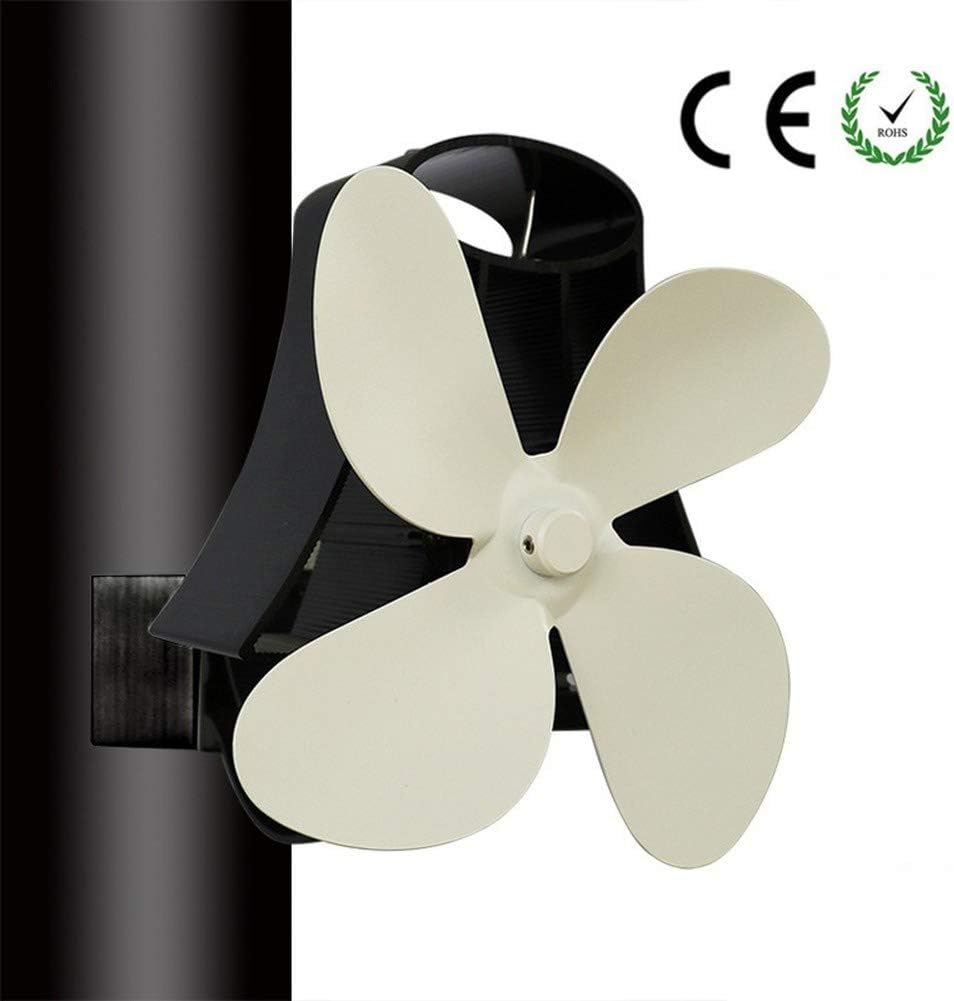 Weyty Wood Stove Fan, Wall Mounted Fan Fireplace Hot Air, Magnetic Adsorption for Fireplaces, Ultra Quiet Ecofan, Heat Powered, Heat Diffuser for Fireplace, White