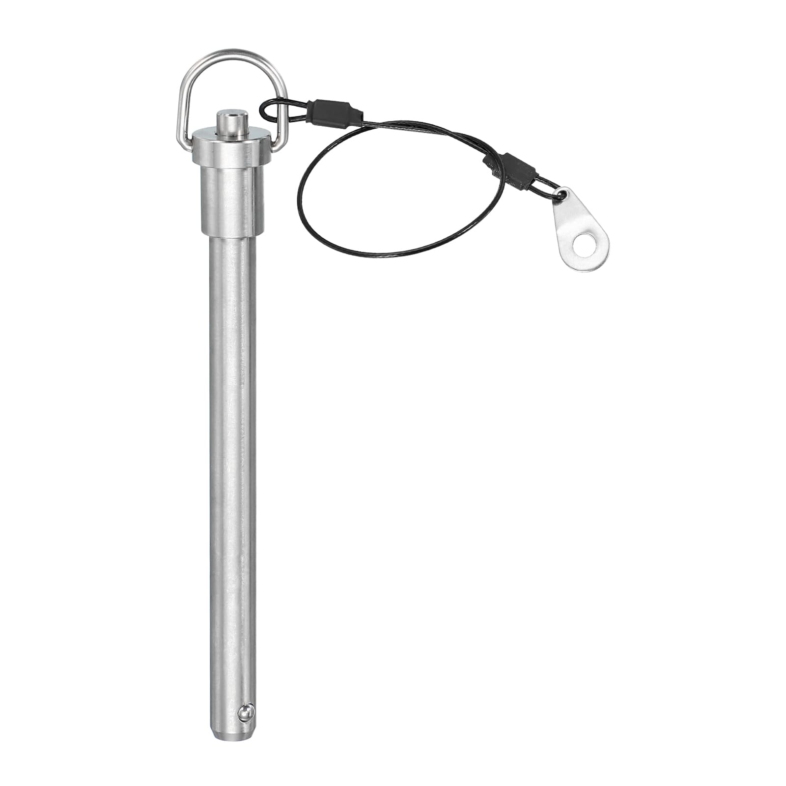 PATIKIL Quick Release Pin 12 x 120mm(1/2" x 4.72"), 304 Stainless Steel Ball Lock Safety Locating Pins with Button 25cm Prevents Loss Rope