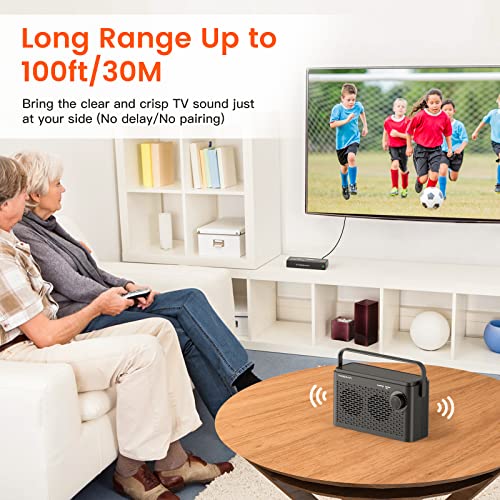 Tosima TV8000 Wireless Speaker for TV, Easy Control Portable TV