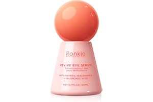 RONKIE Retinol Eye Cream for Dark Circles: Revive Eye Serum for Anti-Aging - Reduces Fine Lines and Puffy Eyes for Women Day and Night Use 0.7 fl. oz