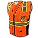 KwikSafety - Charlotte, NC - CLASSIC Safety Vest [JUMBO Pocket] Class 2 ANSI OSHA High Visibility Reflective Heavy Duty Mesh Zipper HiVis Construction HiViz Work Gear/Orange XL