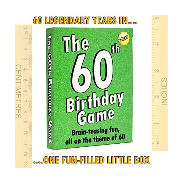 The 60th Birthday Game: a fun gift or present specially for people turning sixty. Also works as an amusing little 60th…