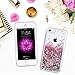 Caka iPhone 5 5S SE 2016 Case, iPhone SE Glitter Case Luxury Fashion Bling Flowing Liquid Floating Sparkle Glitter Soft TPU Case for iPhone 5 5S SE 2016 (Rose Gold)