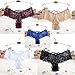 5 Pack Women's Lace Thongs Bikini Panties Sexy Lingerie Panty G-String Underwear