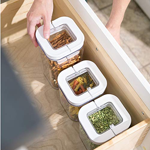 DuraHome FLiPLOCK Airtight Food Storage Containers 6 Piece Set BPA Free Durable Clear Acrylic