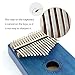 Apelila 17 Key Kalimba Thumb Piano, Solid Mahogany Wood Body Finger Piano with Tune Hammer,Carry Bag,Pickup,Key Stickers(Blue)