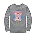 Coralup Little Girls Cotton T-Shirt(Owl,18M-7T)