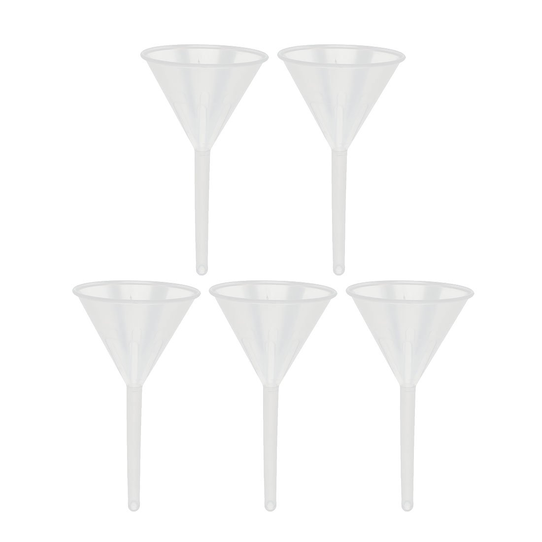 Sourcingmap 5 Pcs 90mm Mouth Dia Laboratory White Plastic Filter Funnel for Examining