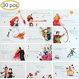 Rumcent Classic Fairy Tales Hand-Painted Postcard, Fairy Tale Well-known Saying Printed , Size: 14.3 x 9.3 CM (5.6