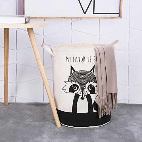 XDeer 100% Cotton Canvas Storage Basket, Drawstring Cloth dustproof Design, Home Locker, Baby Toy Storage Box, Living Room Locker