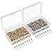 eBoot 800 Pieces Map Tacks Push Pins Round Plastic Head with Stainless Steel Point, 0.16 Inch Head (Silver/Gold)