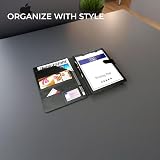 H&S A4 Clipboard Folder Conference Padfolio PU Leather with Pad Pen Holder view 4