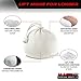 Master of Muscle REFILLABLE Chalk Bag, Chalk Ball - Ideal for Rock Climbing, Weight Lifting, Gym, Workout, Gymnastics and Powerlifting - Workout eBook for Elite Lifting Techniques (White)