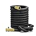 Tespressolife Strongest Flexible Garden Hose Expandable Stretch Hosepipe Comes with 9-Setting Spray Nozzle for All Watering Needs, Black