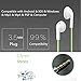 KINDEN Duarable Earbuds with Microphone Noise Isolating Bass Stereo Tangle Free Earphone Headphone Headset for Apple iPhone Android Cell Phones (Green)