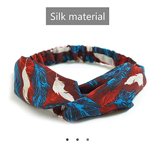 image for DRESHOW 1950's Vintage Modern Style Elastic Women Turban Headbands Twi