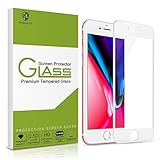 iPhone 8 Plus Screen Protector-OCYCLONE Tempered Glass with 3D Touch Case Protective Screen Protector for Apple iPhone 7 Plus (White)