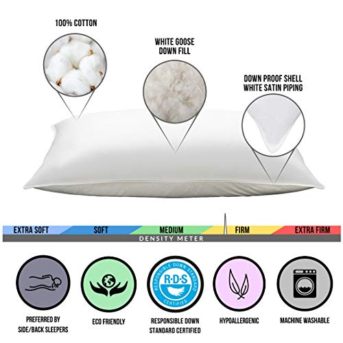 Ella Jayne Penthouse Collection Overstuffed 100 Certified RDS White Goose Down Side/Back