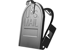 YLOVAN Mailbox Door Replacement with Magnet - Cast Aluminum Door and Frame 6 1/4 Inch (Width) by 8 Inch (Height) with 2 Pcs Mailbox Numbers - Black