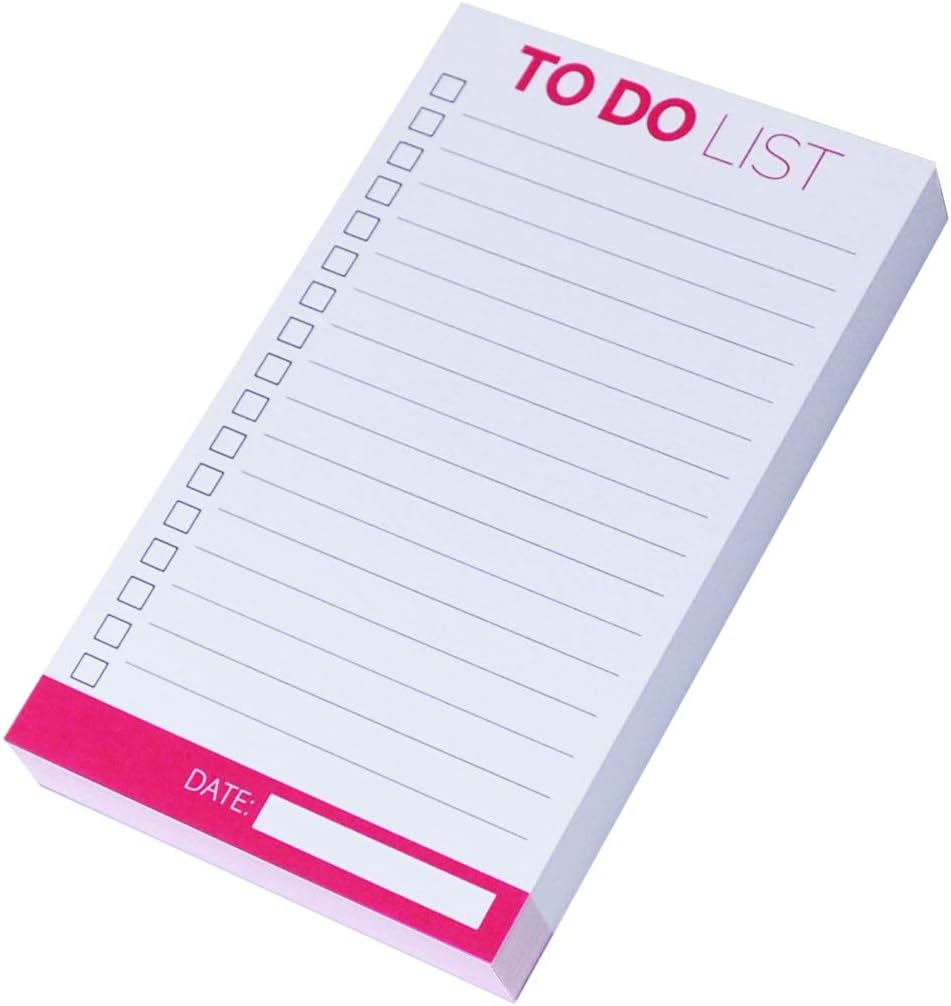 Home Advantage Vertical Index Card To Do Checklist (Pink, 3x5)